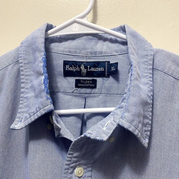 Ralph Lauren Men's Tilden Cotton Button Down Shirt Golf Crest Flaw Size XL - Picture 2 of 4